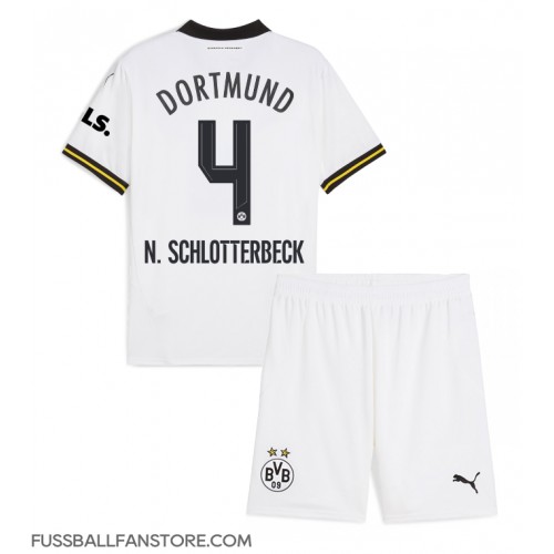 Borussia Dortmund Nico Schlotterbeck #4 Replik 3rd trikot Kinder 2024-25 Kurzarm (+ Kurze Hosen)